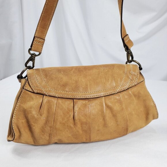 Hype Women's Brown Shoulder Bag Leather Detachable Strap Inner Pockets - Picture 6 of 16